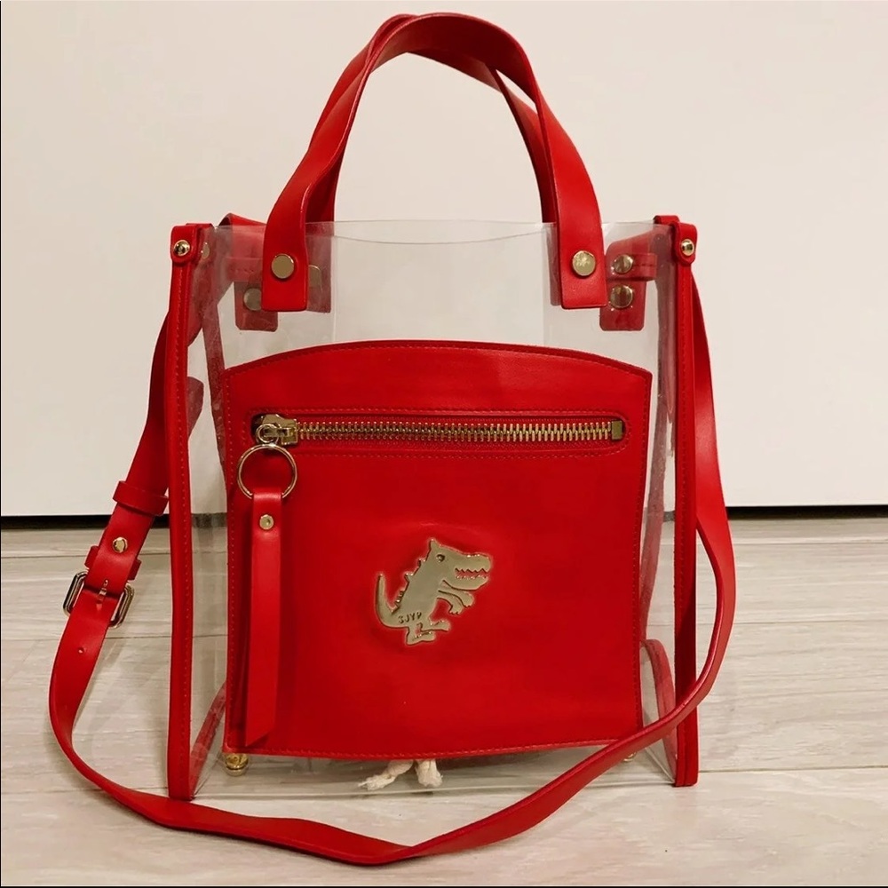 SJYP Red Pvc Satchel/Crossbody Bag